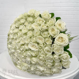 Buy 100 White Roses "Pure Harmony" Bouquet