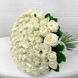 Buy 100 White Roses "Pure Harmony" Bouquet
