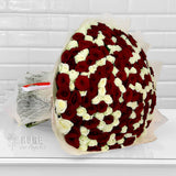 200 Red & White Roses "PassionBound"
