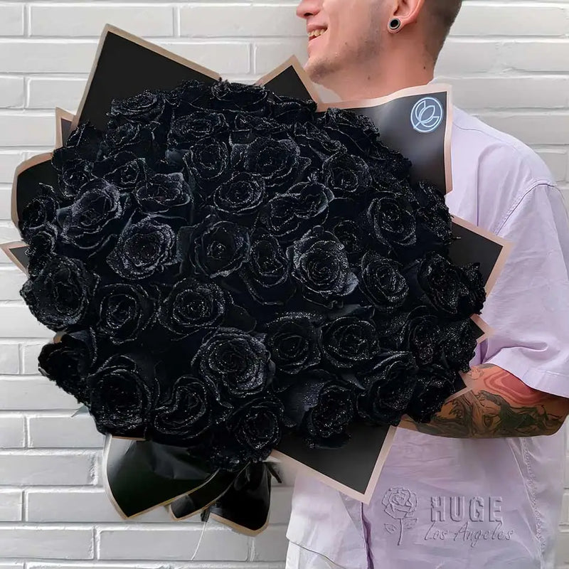 Midnight Black Roses Bouquet