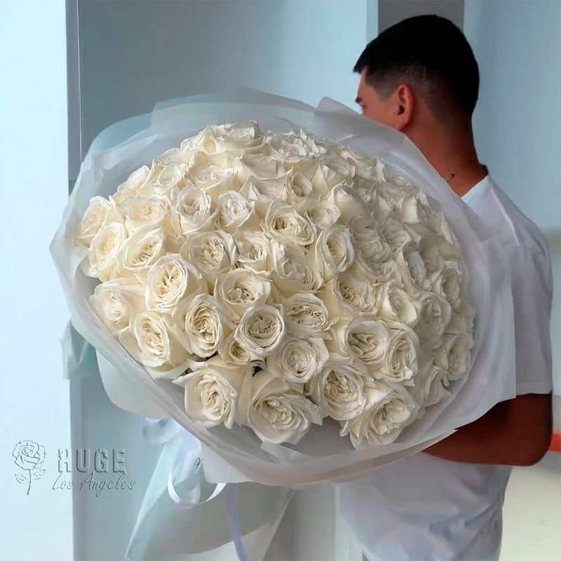 Pure White Roses Bouquet