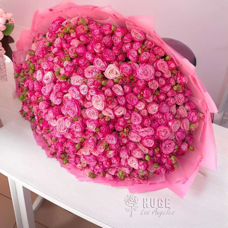 Mixed 250 Roses Bouquet | Pink Serenity