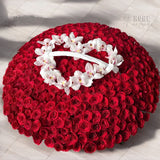 Grand Heart of Roses Basket