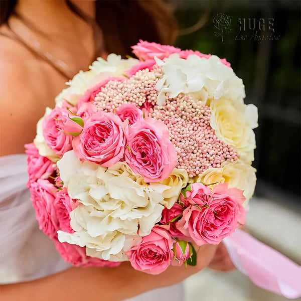 Pink Roses & Hydrangeas