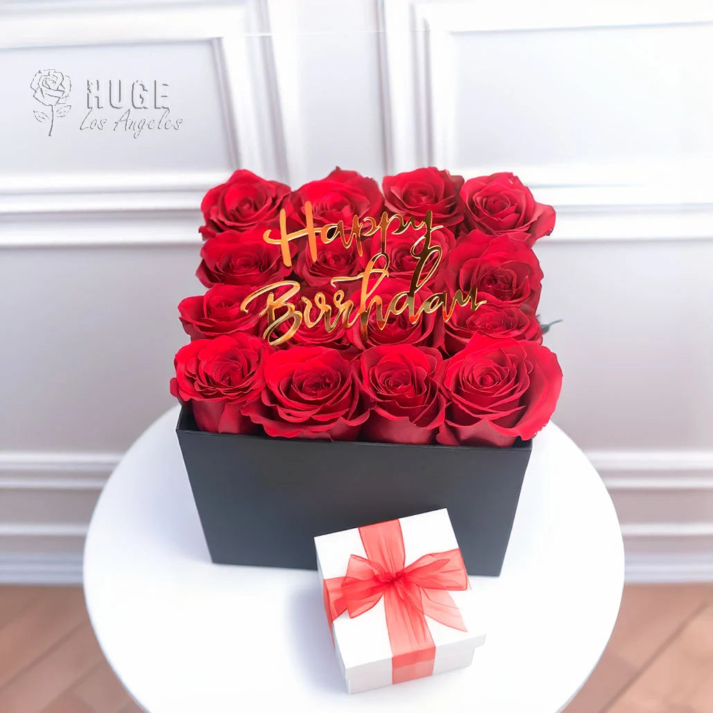 Birthday Red Roses Box