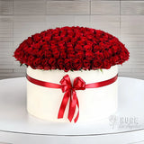 Grand Crimson Rose Hatbox