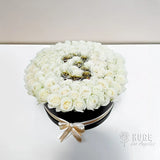100 White Roses Hatbox | Eternal Devotion