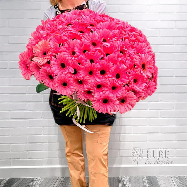 100 Pink Gerbera Bouquet