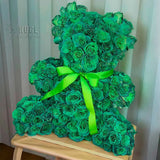 Fresh Rose Emerald Bear