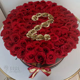 Golden Milestone: 2nd Anniversary Rose Box
