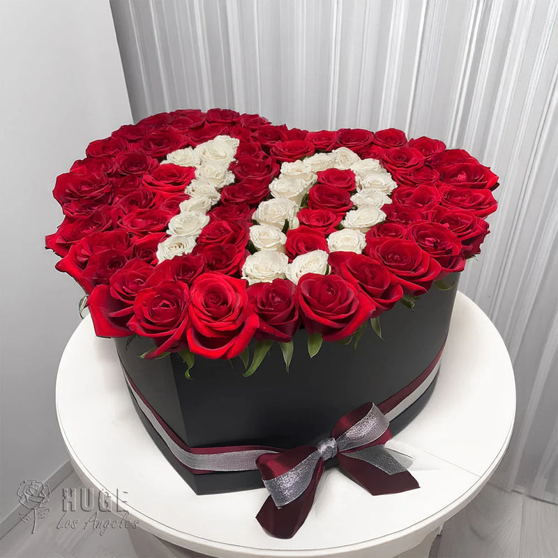 10th Anniversary Rose Heart Box