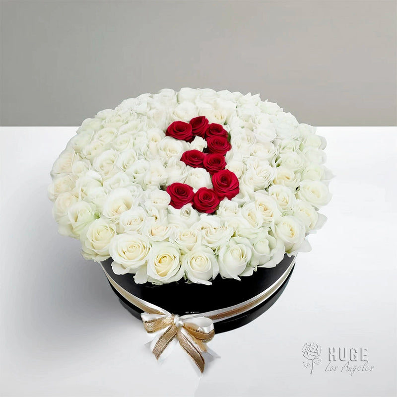 100 White Roses Hatbox | Eternal Devotion