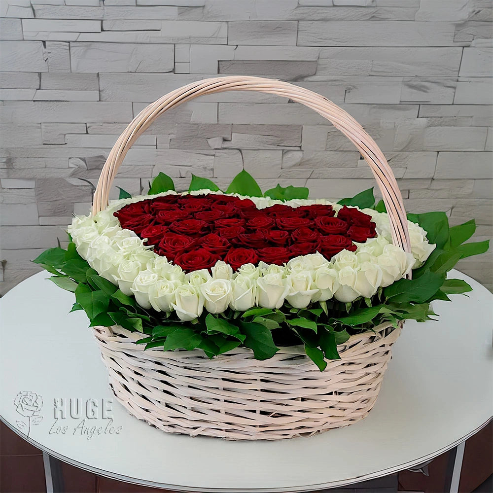 Heart of Devotion Rose Basket