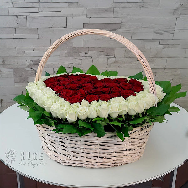 Heart of Devotion Rose Basket