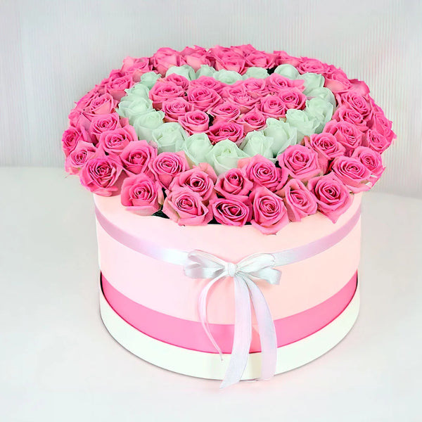 Pastel Rose Elegance Hatbox