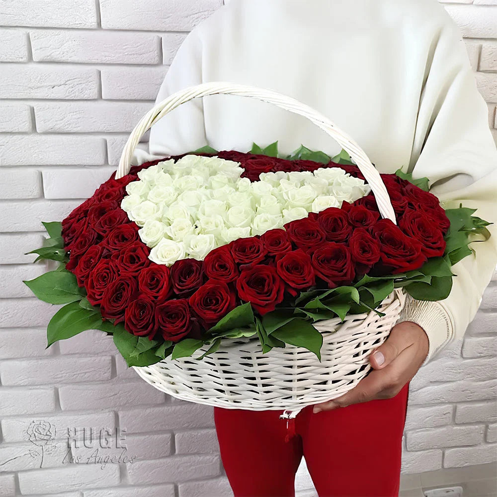 Heart of Devotion Rose Basket