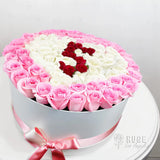 Preserved Pink & Roses in Box for Women