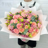 Charming Mixed Carnation & Rose Bouquet