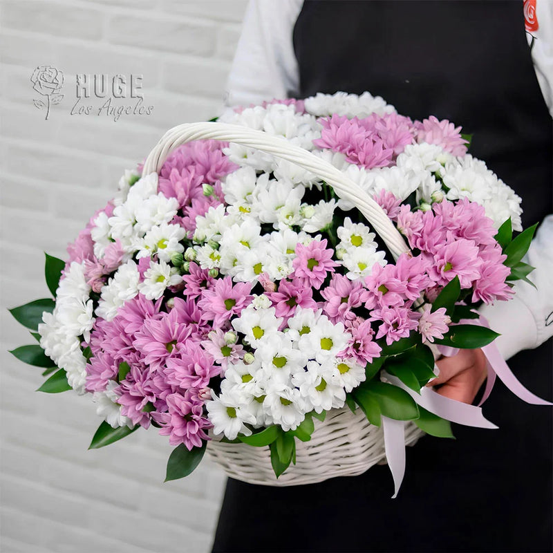 Cheerful Chrysanthemum Basket