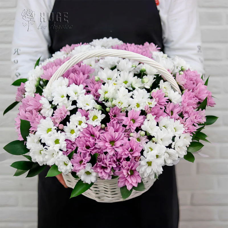 Cheerful Chrysanthemum Basket