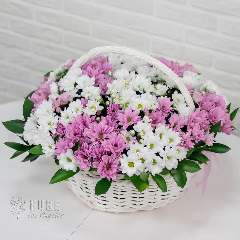 Cheerful Chrysanthemum Basket