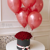 Roses & Balloons Box (Any Color)