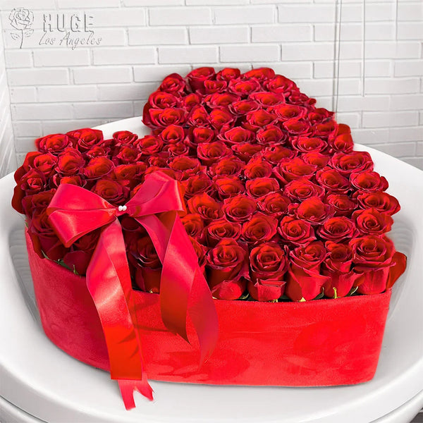Heartfelt Fresh Roses Box (Color Optional)