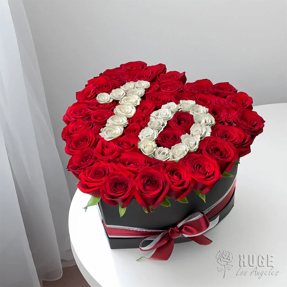 10th Anniversary Rose Heart Box