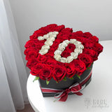 10th Anniversary Rose Heart Box