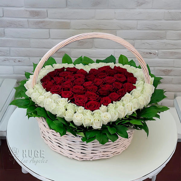 Heart of Devotion Rose Basket