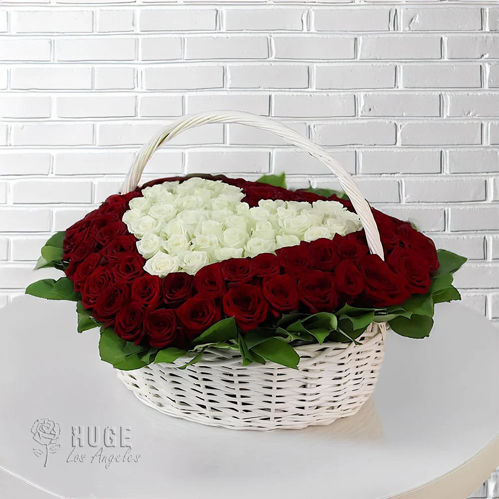 Heart of Devotion Rose Basket