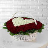 Heart of Devotion Rose Basket