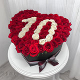10th Anniversary Rose Heart Box