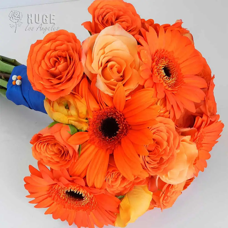 Orange Roses & Gerberas