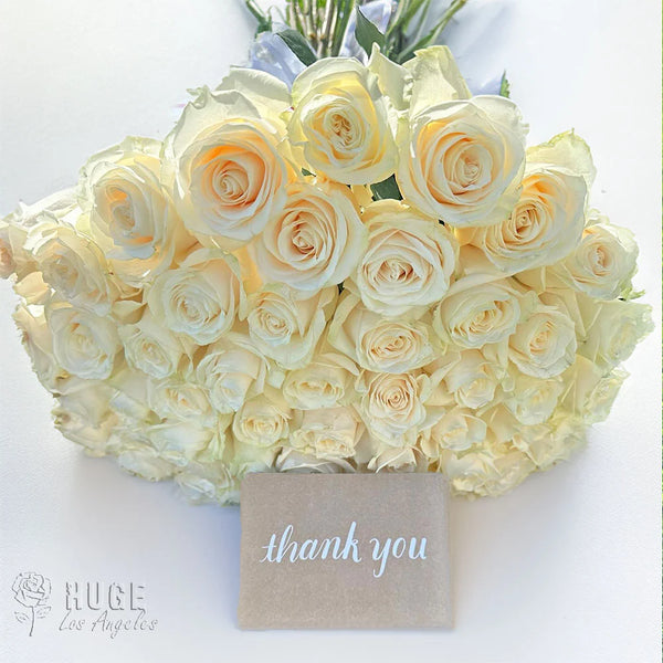 Ideal White Roses Bouquet