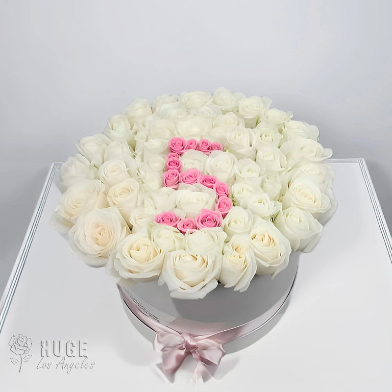 50 White Roses in Box | Elegant 5th Anniversary Gift