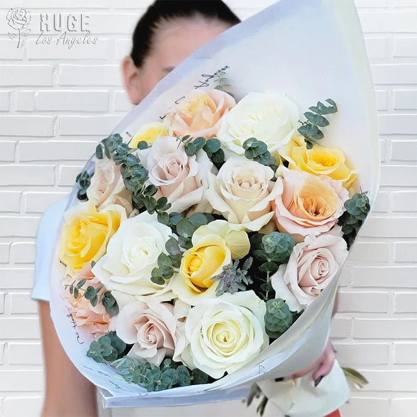Elegant Pastel Roses Bouquet